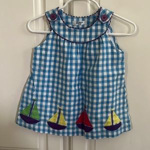 Little Girl Baby Boden Sailboat Dress - Size 12-18 Months